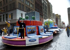 Elena Ford Rides Ford's All-New Float in America's Thanks...
